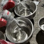 خمیر گیر 15 کیلویی 2 سال گارانتی دیگ استیل ضد زنگ پارو آلومینیومی
